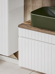 COMAD - Skříňka pod umyvadlo 80cm 1 zásuvka ICONIC WHITE (5907611654989)