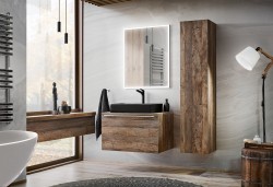 COMAD - Skříňka pod umyvadlo 80cm 2 zásuvky SANTA FE OAK (5907611652435)