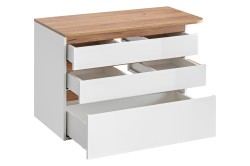 COMAD - Skříňka pod umyvadlo 90cm 3 zásuvky PLATINUM (5907611648230)