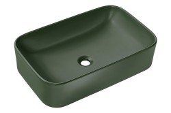 COMAD - Umyvadlo na desku KAMA 60, zelená mat (5907611655269)