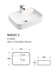 COMAD - Umyvadlo na desku MAGIC 51 (5907441298902)