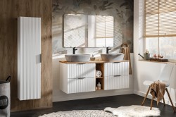 COMAD - Vysoká skříňka 1 dvířka ADEL WHITE (5907611654903)