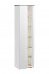 COMAD - Vysoká skříňka 2 dvířka BAHAMA WHITE (5907611648353)