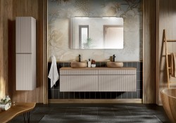 COMAD - Vysoká skříňka 2 dvířka ICONIC CASHMERE (5907611656266)