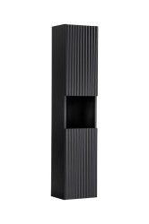 COMAD - Vysoká skříňka 2 dvířka NOVA BLACK (5907611663714)