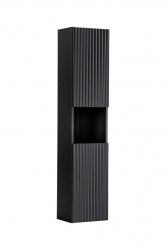 COMAD - Vysoká skříňka 2 dvířka NOVA BLACK (5907611663714)