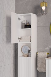 COMAD - Vysoká skříňka 2 dvířka NOVA WHITE (5907611663424)