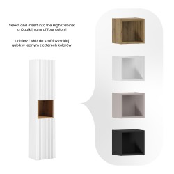 COMAD - Vysoká skříňka 2 dvířka NOVA WHITE (5907611663424)