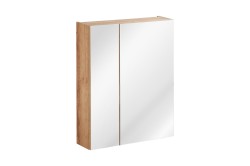 COMAD - Zrcadlová skříňka 60cm 2 dvířka DUB CAPRI (5907611647844)