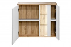 COMAD - Zrcadlová skříňka 80cm 2 dvířka BAHAMA WHITE (5907611648384)