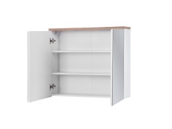 COMAD - Zrcadlová skříňka 80cm 2 dvířka BALI bílá (5907611647530)