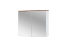COMAD - Zrcadlová skříňka 80cm 2 dvířka BALI bílá (5907611647530)