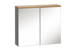 COMAD - Zrcadlová skříňka 80cm 2 dvířka BALI GRAPHITE (5907611647622)