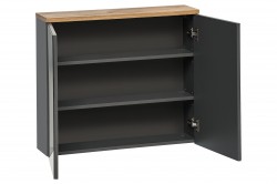 COMAD - Zrcadlová skříňka 80cm 2 dvířka BALI GRAPHITE (5907611647622)