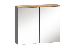 COMAD - Zrcadlová skříňka 80cm 2 dvířka BALI GRAPHITE (5907611647622)