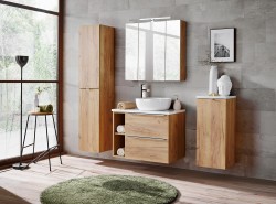 COMAD - Zrcadlová skříňka 80cm 3 dvířka DUB CAPRI (5907611647851)