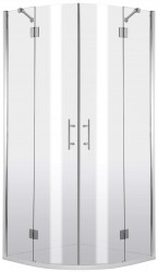 DEANTE - Abelia chrom Sprchový kout, čtvrtkruh, 80x80 cm - čtyřstranný (KTA_052P)