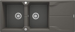 DEANTE - Andante antracit metalic - Granitový dřez, 2 - bowl s odkapávačem (ZQN_T213)