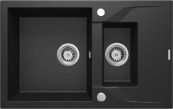 DEANTE - Andante grafit metalic - Granitový dřez, 1.5 - bowl s odkapávačem (ZQN_G513)