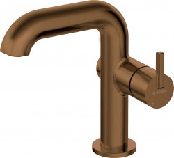 DEANTE - Baterie na umyvadlo Silia bronzová kartáčovaná, s obdélníkovou výlevkou (BQS_C24M)