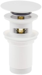 DEANTE - Click-Clack bianco zátka pro umyvadlo nebo bidet, s kovovou objímkou univerzální (NHC_A10U)