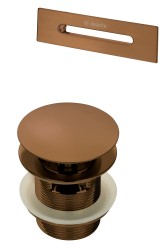 DEANTE - Click-clack sada příslušenství, pro vanu - zátka a přepad; kartáčovaná bronz (KYY_C10B)