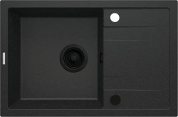 DEANTE - Corio metal grafit Granitový dřez, 1-miska s odkapávačem (ZRC_G113)