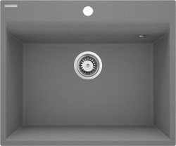 DEANTE - Corio metalický šedý granitový dřez, 1miska (ZRC_S10A)