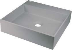 DEANTE - Correo metallic grey Granit umyvadlo na desku - 400x400 mm (CQR_SU4S)