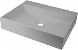 DEANTE - Correo metallic grey Granit umyvadlo na desku - 500x400 mm (CQR_SU5S)