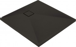 DEANTE - Correo nero Granitová sprchová vanička, čtvercová, 80x80 cm (KQR_N42B)