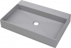 DEANTE - Correo šedá metalic - Granitové umyvadlo, na desku - 60x40 cm (CQR_SU6S)