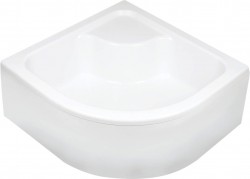 DEANTE - Deep bílá - Akrylátová sprchová vanička, půlkulatá, 90x90 cm - hluboká (KTD_041B)