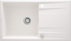 DEANTE - Eridan alabaster - Granitový dřez s odkapávačem (ZQE_A113)