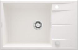 DEANTE - Eridan alabaster - Granitový dřez s odkapávačem (ZQE_A11B)