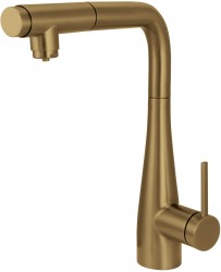 DEANTE - Eridan kartáčovaný bronz kuchyňská baterie, s připojením vodního filtru, s vytahovací hubicí  (BRE_C75M)