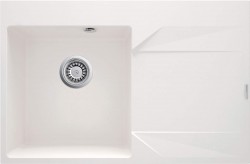 DEANTE - Evora alabastrový granitový dřez, 1-bowl s odkapávací plochou - vpravo (ZQJ_A11P)