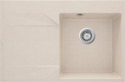 DEANTE - Evora béžový granitový dřez, 1-bowl s odkapávací plochou - vlevo (ZQJ_511L)