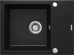 DEANTE - Evora černá - Granitový dřez s odkapávačem (ZQJ_N11A)