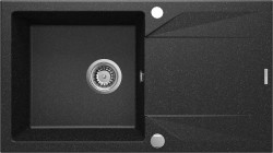 DEANTE - Evora grafit - Granitový dřez s odkapávačem (ZQJ_2113)