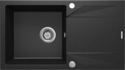 DEANTE - Evora grafit metalic - Granitový dřez s odkapávačem (ZQJ_G113)