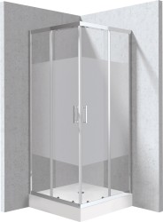 DEANTE - Funkia Evo čtvercový kout s vaničkou, 80x80 cm – vzor pruh (KYCZ0E88P)