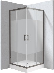 DEANTE - Funkia Evo čtvercový kout s vaničkou, 80x80 cm – vzor pruh (KYCZDE88P)