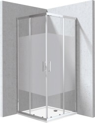 DEANTE - Funkia Evo čtvercový kout s vaničkou, 90x90 cm – vzor pruh (KYCP0E99P)