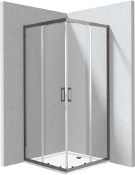 DEANTE - Funkia Evo čtvercový sprchový kout s vaničkou, čtvercový, 90x90 cm (KYCPD099P)