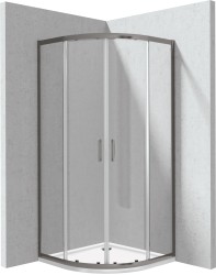 DEANTE - Funkia Evo čtvrtkruh sprchový kout s vaničkou, 80x80 cm (KYPPD088P)