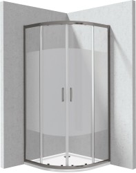 DEANTE - Funkia Evo čtvrtkruhový kout s vaničkou, 80x80 cm – vzor pruh (KYPPDE88P)