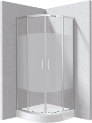 DEANTE - Funkia Evo čtvrtkruhový kout s vaničkou, 80x80 cm – vzor pruh (KYPZ0E88P)