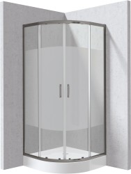 DEANTE - Funkia Evo čtvrtkruhový kout s vaničkou, 80x80 cm – vzor pruh (KYPZDE88P)