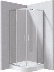 DEANTE - Funkia Evo čtvrtkruhový kout s vaničkou, 90x90 cm (KYPZ0099P)